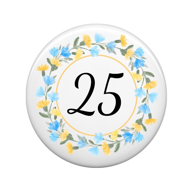 tabliczka z numerem domu okrągła